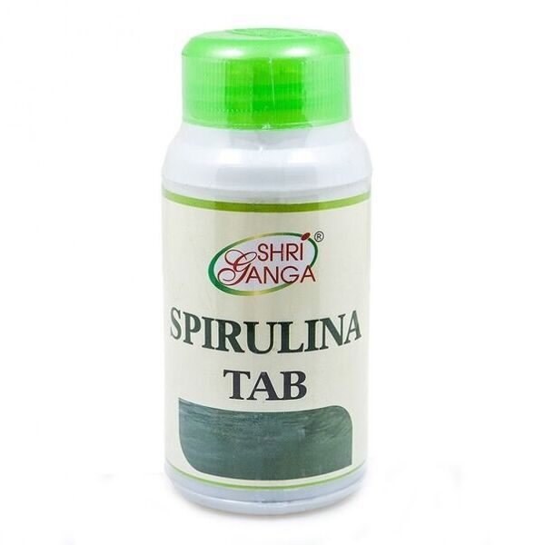 СПИРУЛИНА (SPIRULINA) ИСТОЧНИК ВИТАМИНОВ И БЕЛКА, ШРИ ГАНГА (SHRI GANGA), 60 ТАБ.