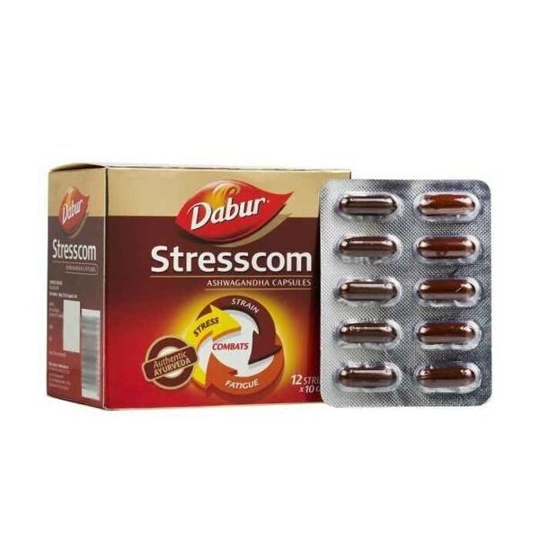 Препарпат от стресса Стресском (Stresscom), Дабур (Dabur),  120 кап.