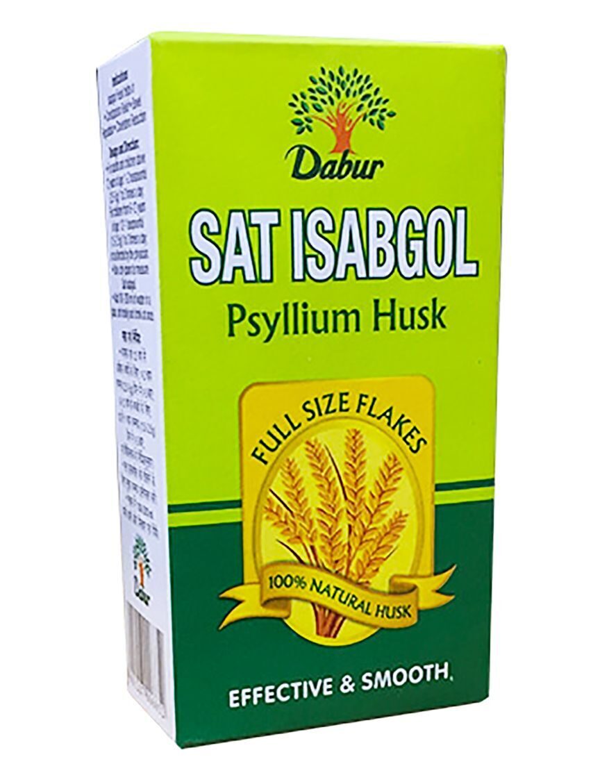 САТ Исабгол, Дабур, SAT ISABGOL Psyllium Husk, Dabur, регулятор работы кишечника, 90 г.