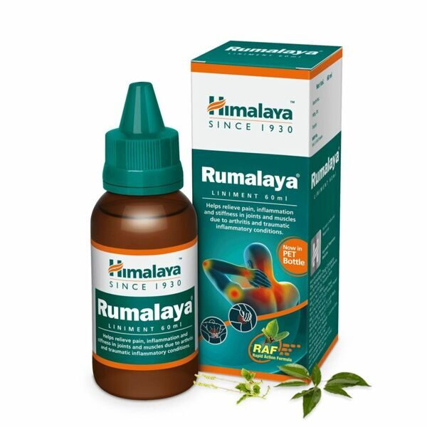 РУМАЛАЯ (RUMALAYA LINIMENT), ОТ БОЛИ В СПИНЕ,  ХИМАЛАЯ (HIMALAYA), 60 МЛ.