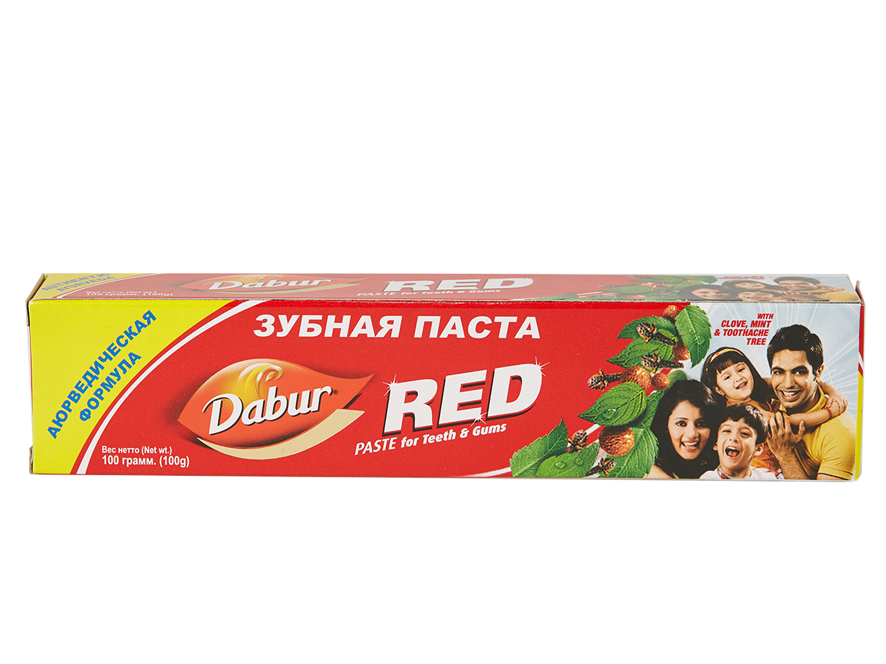 ЗУБНАЯ ПАСТА РЕД (RED TOOTHPASTE), ДАБУР (DABUR), 100 ГР.